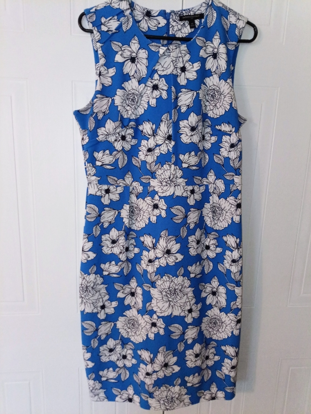 Banana Republic Blue Floral Sheath Dress Size 12